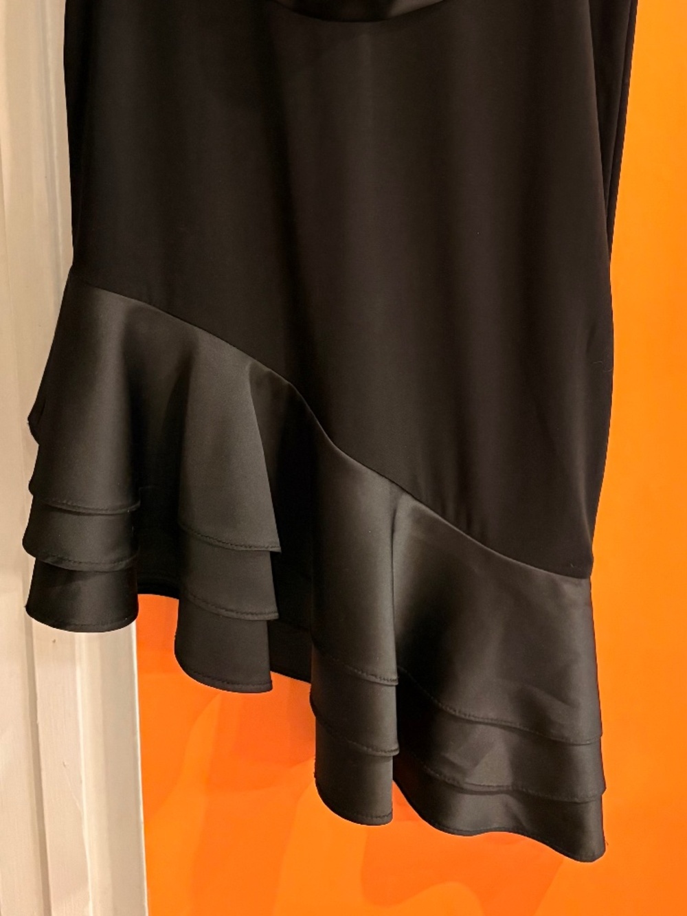 Handmade Black Satin Dress by TIZZ – Toronto Designer – XS/S
